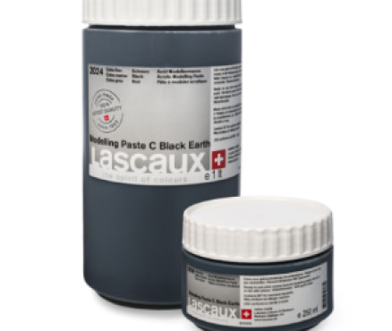 Lascaux modelling Paste C (πολύ χοντρό), βαθύ μάυρο χρώμα - 500ml